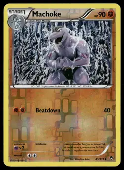 Machoke 45/111 Uncommon Furious Fists Pokemon Reverse Holo Moderately Played - Image 1