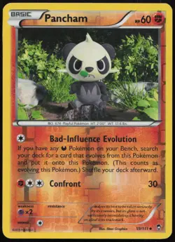 Pancham 59/111 MP Furious Fists Uncommon Reverse Holo Pokemon - Image 1