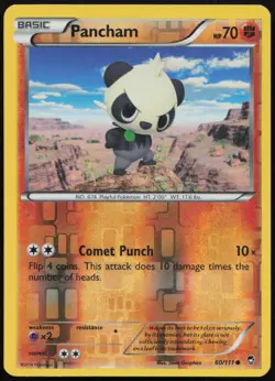 Pancham 60/111 MP Furious Fists Common Reverse Holo Pokemon - Image 1