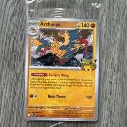 Exclusive Pokemon Field Museum Fossil Exhibit Archeops Promo SEALED - Image 1
