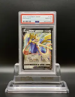 2020 Pokemon SWSH Zacian V #138 PSA 10 GEM MINT - Image 1