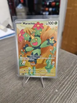 Pokemon Maractus 093/086 Illustration Rare Sv: Black Bolt Full Art NM/M+ - Image 1