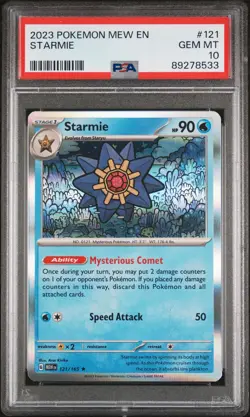 2023 POKEMON MEW EN-151 #121 STARMIE PSA 10 - Image 1