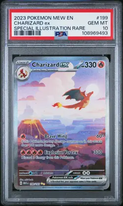 2023 POKEMON MEW EN-151 SPECIAL ILLUSTRATION RARE #199 CHARIZARD EX PSA 10 - Image 1