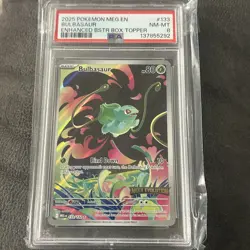 2025 POKEMON MEG EN-MEGA EVOLUTION IR #133 BULBASAUR PSA 8 - Image 1