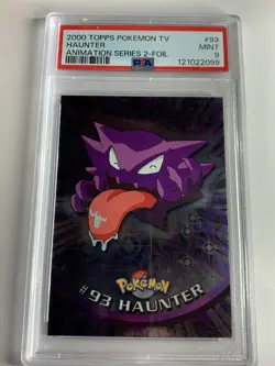 2000 Topps Pokemon #93 Haunter Silver Foil Series 2 PSA 9 MINT - Image 1