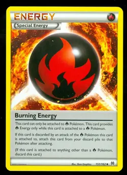 Pokemon BURNING ENERGY 151/162 - XY BREAKthrough - - MINT - Image 1
