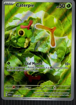 Caterpie 172/165 pokemon TCG Sv: Scarlet & Violet 151 Holo-NM - Image 1