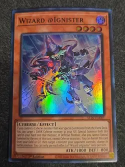 Yugioh Wizard @Ignister ALIN-EN001 Super Rare 1st Ed Near Mint - Image 1