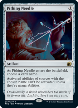 1x Pithing Needle NM-Mint, English Innistrad: Midnight Hunt MTG Magic - Image 1