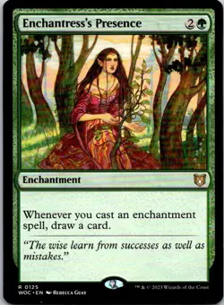 Magic the Gathering HP Enchantress's Presence Wilds of Eldraine Commander MTG - Image 1