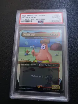 2025 MAGIC THE GATHERING SPONGEBOB SECRET LAIR DROP FOIL PSA 10 GEM PATRICK STAR - Image 1
