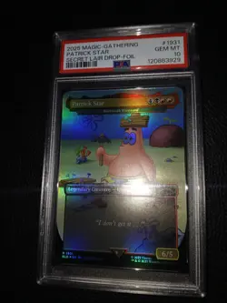 2025 MAGIC THE GATHERING SPONGEBOB SECRET LAIR DROP FOIL PSA 10 GEM PATRICK STAR - Image 2