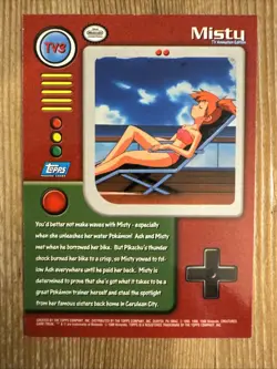 1999 Pokemon TV Animation Series 1 Misty #TV3 Blue Logo VLP - Image 2