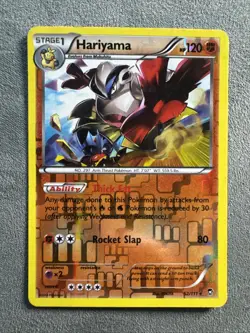 Pokemon TCG Hariyama Furious Fists 52/111 Reverse Holo Rare - Image 1