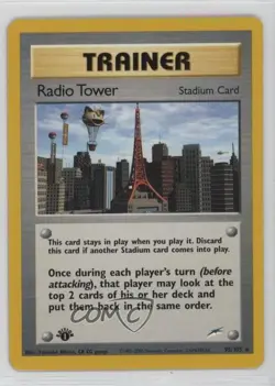 Radio Tower 1st Ed. Pokemon Neo Destiny #95 2002 - Image 1