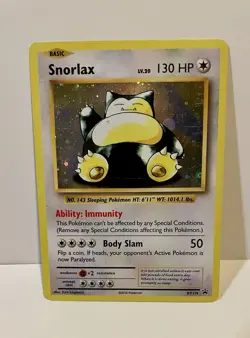 Pokemon TCG Snorlax XY Black Star Promo XY179 Cosmos Holo LP - Image 1