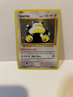 Pokemon TCG Snorlax XY Black Star Promo XY179 Cosmos Holo LP - Image 2