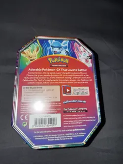 New Sealed Pokemon TCG - Leafeon GX Collector Tin With 4 Booster Packs - Image 2