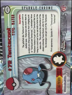 2000 Topps Chrome Pokemon - Tentacool Sparkle - Image 2