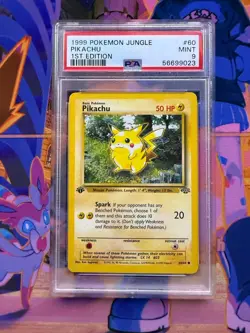 1999 Pokemon Jungle Pikachu 1st Edition #60 PSA 9 - Image 1