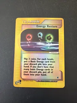 Pokemon Energy Restore 141/165 Expedition Base Set Reverse Holo Pack Fresh!! - Image 1