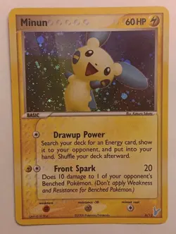 Minun 6/12 Ex Trainer Kit Holo Vintage Pokemon TCG 2006 - Image 1