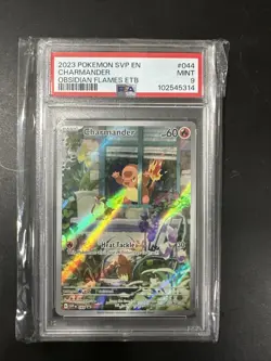 Pokemon TCG 2023 Obsidian Flames Charmander Holo Black Star Promo PSA 9 - Image 1