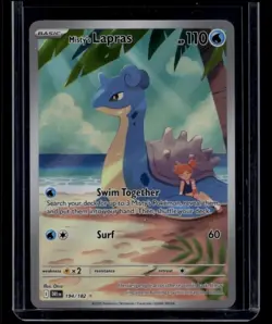 Pokemon TCG Misty's Lapras 194/182 Destined Rivals Illustration Rare NM C - Image 1