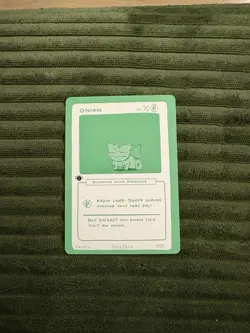 Pokederp 1 Onion 7/25 - Bulbasaur Pokemon Derpy Fan Art Card - Image 1