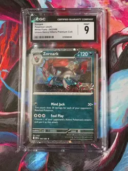 2 SWIRL - CGC 9: Zoroark [White Flare Stamped] 062/086 Pokemon TCG Cosmos Holo - Image 1