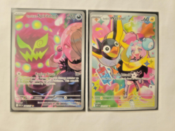 Pokemon 2 Lot Iono's Wattrel Cynthia's Spirit! Ascended Heroes Full Art Holos NM - Image 1