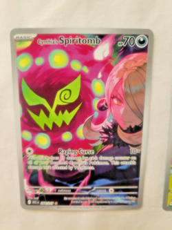 Pokemon 2 Lot Iono's Wattrel Cynthia's Spirit! Ascended Heroes Full Art Holos NM - Image 2