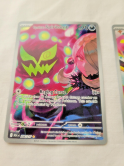 Pokemon 2 Lot Iono's Wattrel Cynthia's Spirit! Ascended Heroes Full Art Holos NM - Image 3