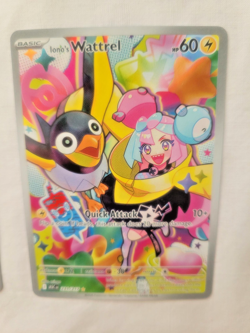 Pokemon 2 Lot Iono's Wattrel Cynthia's Spirit! Ascended Heroes Full Art Holos NM - Image 4