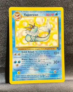 Pokemon TCG Vaporeon Jungle 28/64 Regular 1999-2000 Wizards Base Set Rare - Image 1