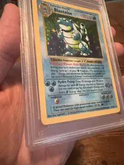 1999 Pokemon Base Set Shadowless Blastoise Holo #2. PSA 6 - Image 5