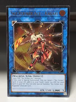 Yugioh! LP Sky Striker Ace - Kagari - OP08-EN002 - Ultimate Rare - Unlimited Edi - Image 1