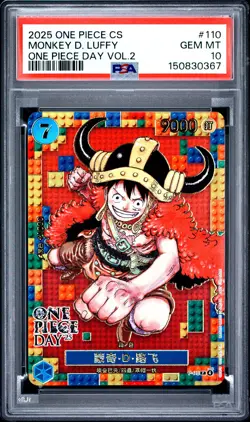 2025 ONE PIECE SIMPLIFIED CHINESE ONE PIECE DAY VOL.2 MONKEY D. LUFFY PSA 10 - Image 1