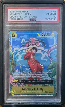 One Piece 2024 OP08-TWO Legends Treasure Rare #109 Monkey D. Luffy - Image 1