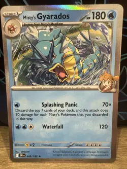 Pokemon Misty's Gyarados 049/182 Destined Rivals Holo Rare Card NM - Image 1