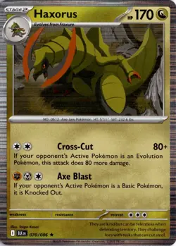 Haxorus 070/086 Holo SV: Black Bolt Pokemon Card TCG - Image 1