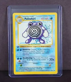 Pokemon Card - Poliwhirl Base Set Shadowless 1st Edition 38/102 Uncommon - LP - Image 1