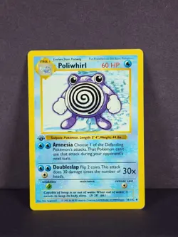 Pokemon Card - Poliwhirl Base Set Shadowless 1st Edition 38/102 Uncommon - LP - Image 2