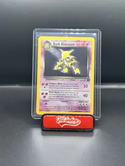 Pokemon Dark Alakazam TCG Holo Rare Card 1/82 Unlimited HP - Image 1