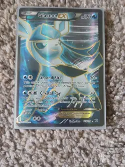 Pokemon TCG Glaceon-EX Fates Collide Holo Card 116/124 Full Art Ultra Rare - Image 1