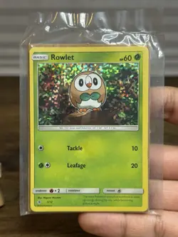 Rowlet 1/12 – 2016 McDonald’s Promo – Factory Sealed Holo Pokemon Card - Image 3