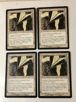 Coalition Flag X4 Apocalypse Ex Condition See Pics Front Back MTG - Image 1