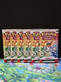 Lot of (6) Pokemon TCG 1st Partner Illustration Booster Packs SEALED/NEW - Image 1