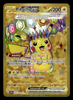 Pikachu ex 247/191 Hyper Rare Surging Sparks Pokemon Card - Image 2